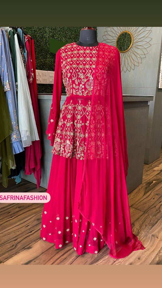 Gulashi peplum styled kurta dress - Saffronfashionindia