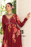 Maroon floral dress salwar kameez