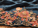 Premium organza embroidery zardosi saree