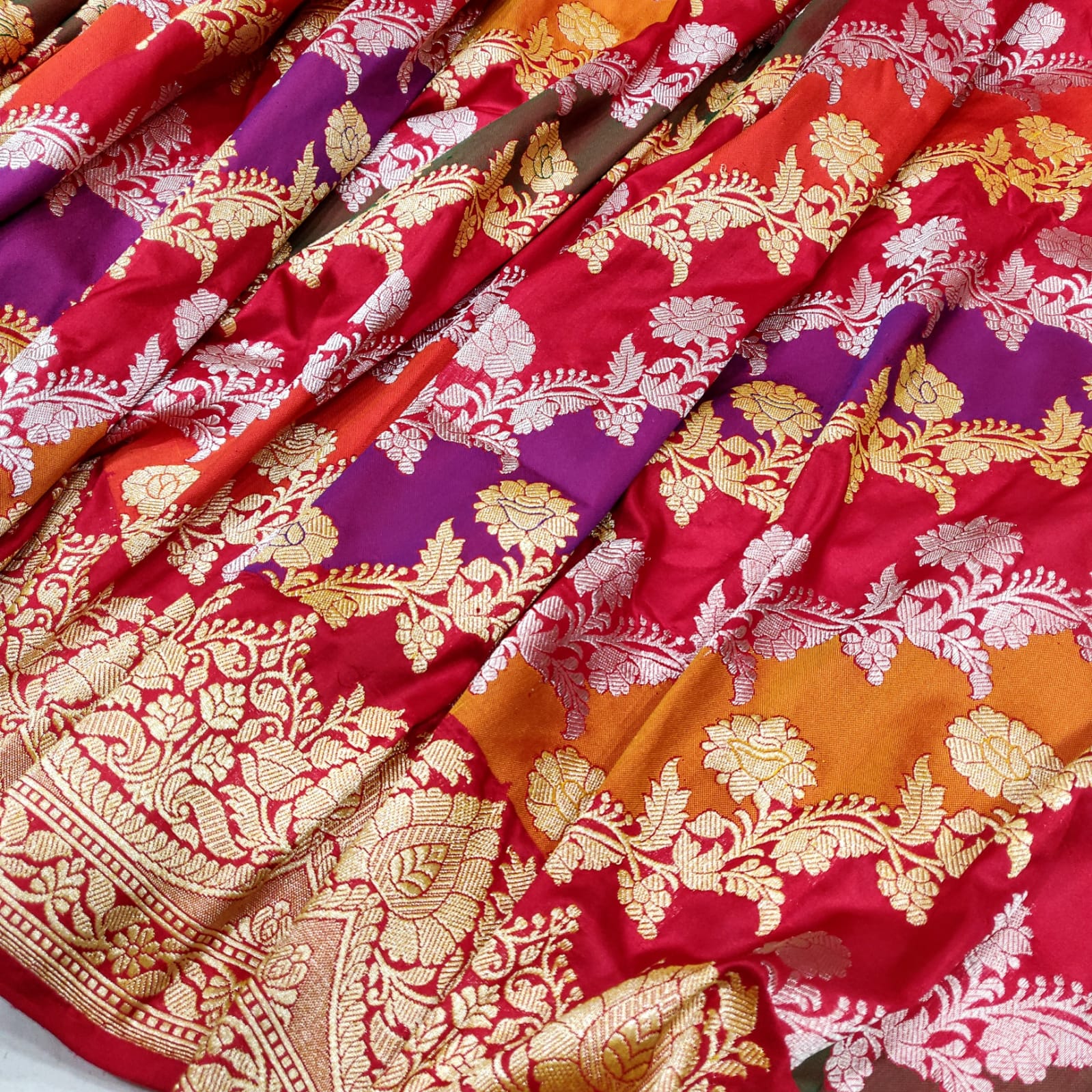 Rangkat handwoven Katan silk sarees - Saffronfashionindia