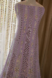 Lavender Anarkali Chikankari dress