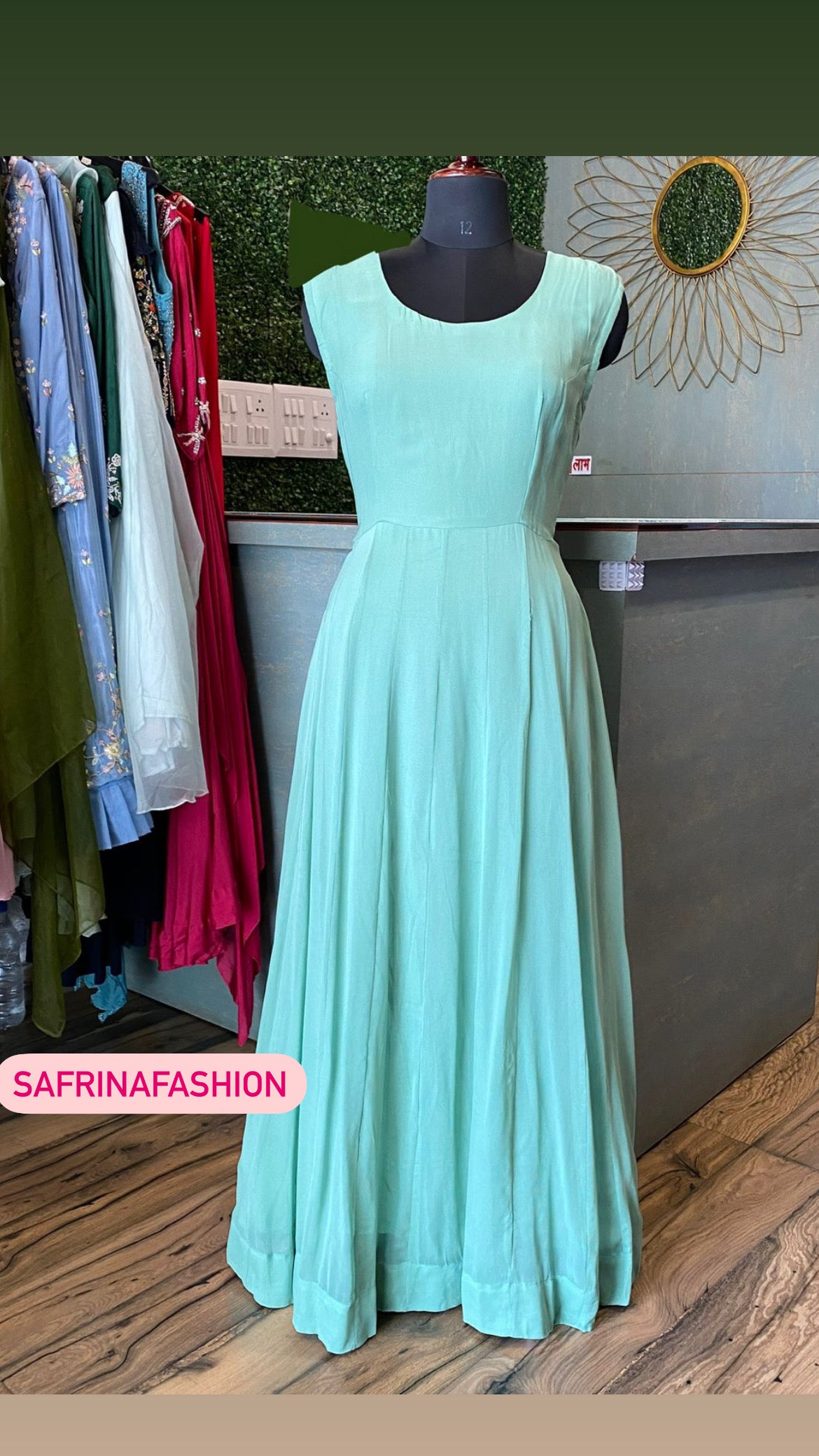 Mahima gorgette kurta dress - Saffronfashionindia