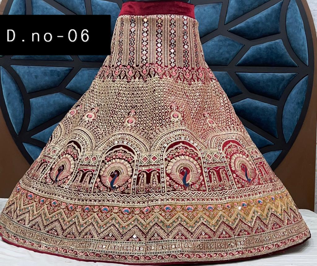 Ramleela inspired velvet lehanga choli - Saffronfashionindia