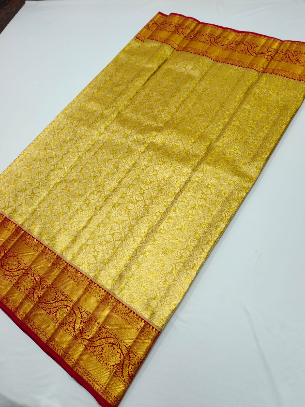 Tissue bridal Kanjeevaram saree - Saffronfashionindia