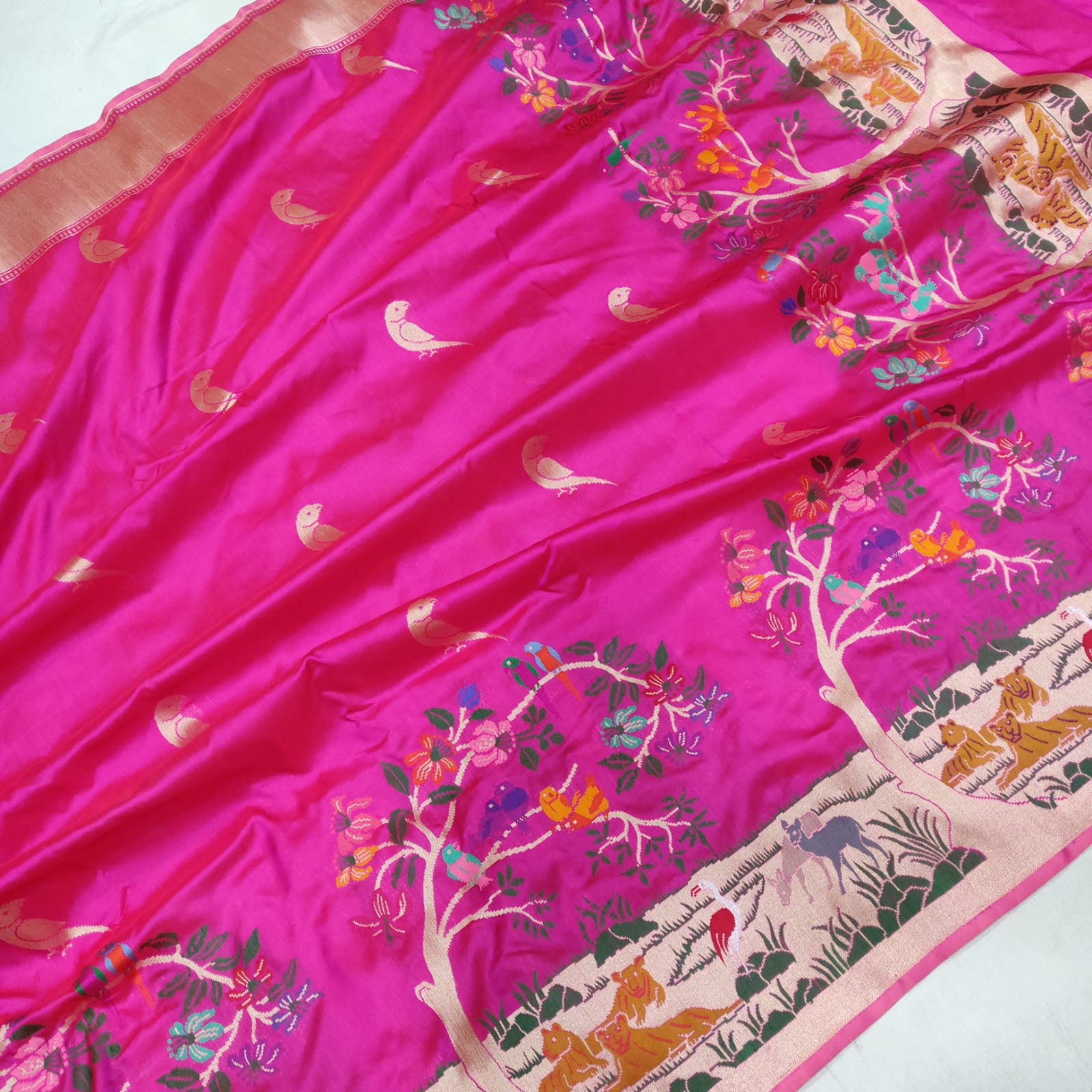 Shanikha Katan silk handwoven saree - Saffronfashionindia