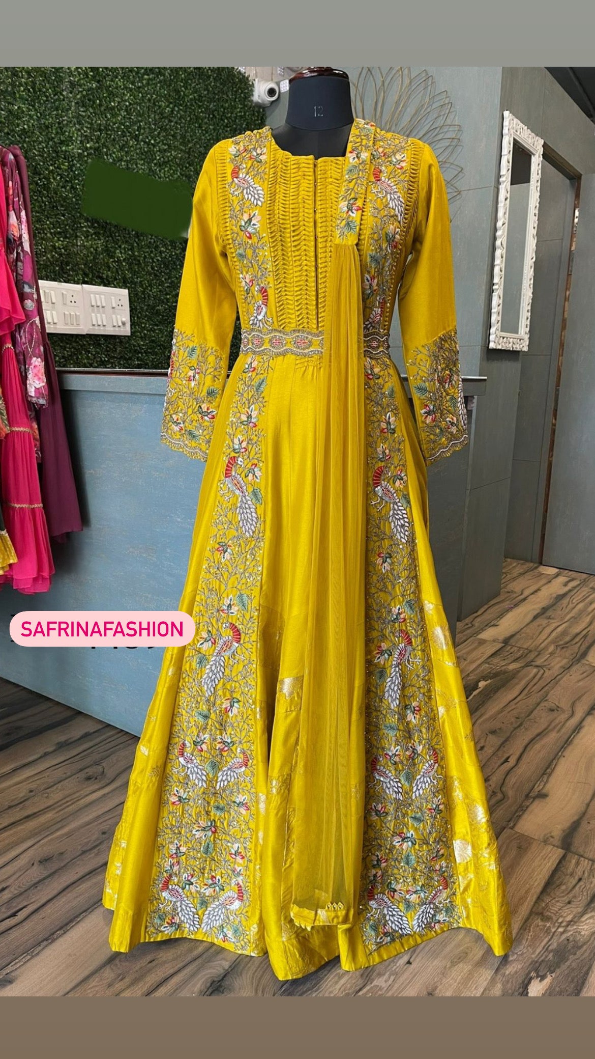 Peacock inspired beautiful bridesmaid dress - Saffronfashionindia