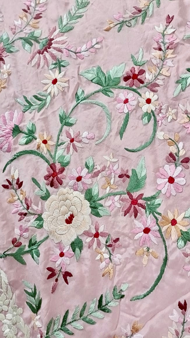 Kashmiri inspired authentic Parsi saree - Saffronfashionindia