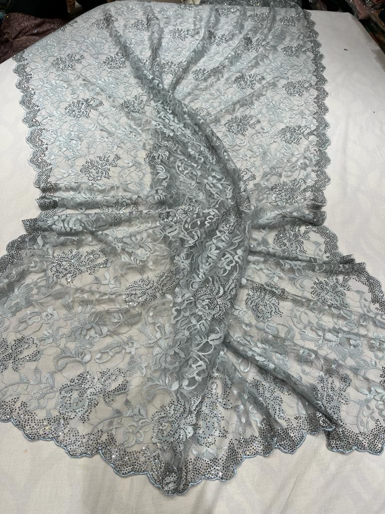 Vani Chaintley lace swarosvki inspired women saree - Saffronfashionindia