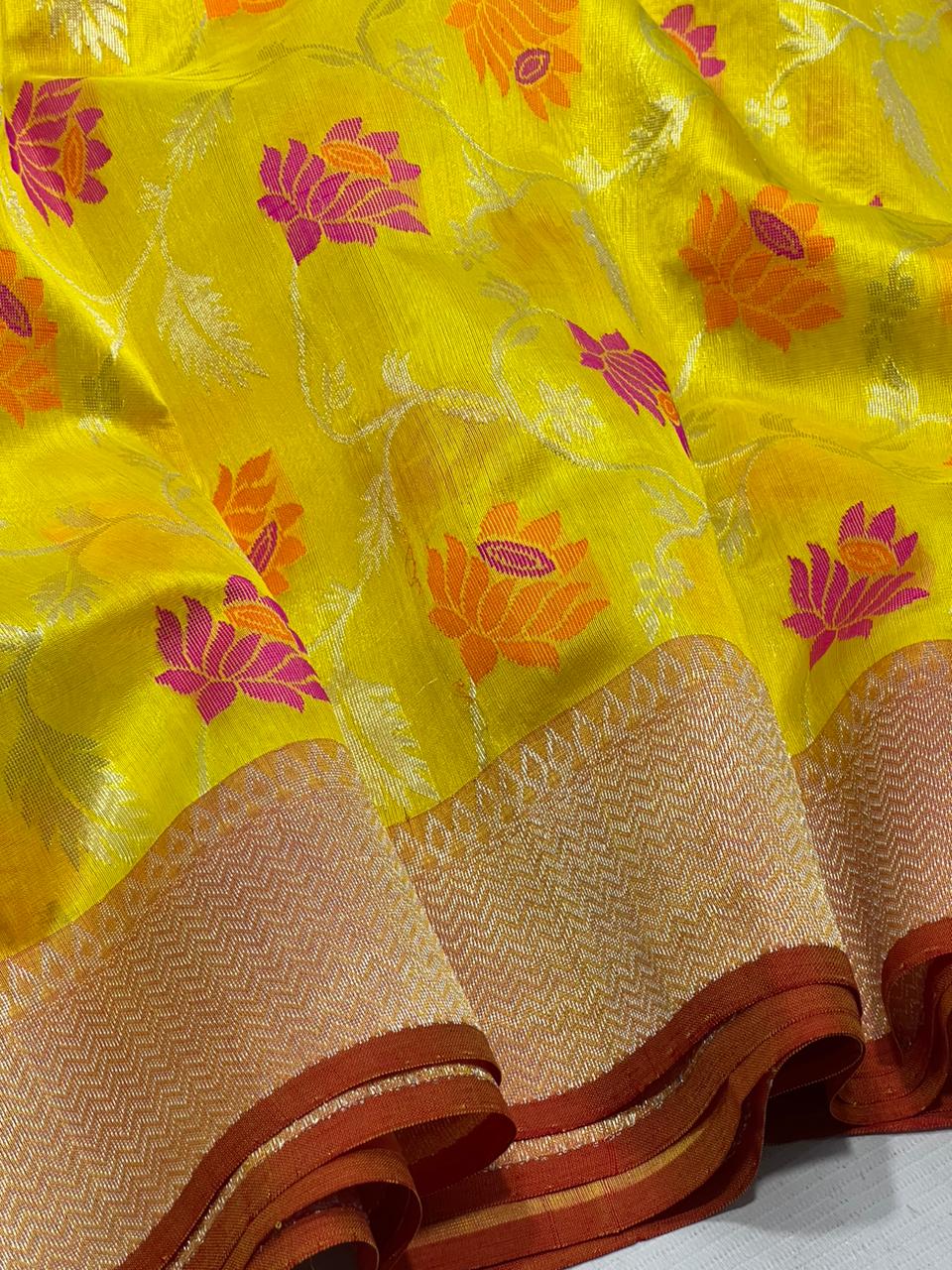 Henish Chanderi silk saree - Saffronfashionindia