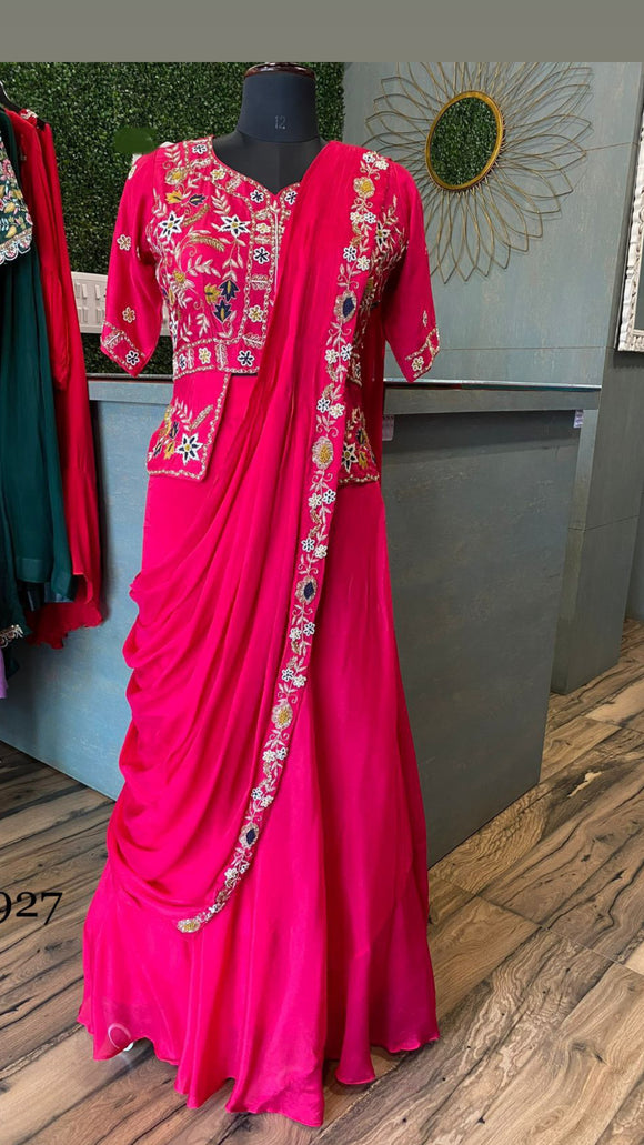 Belma pink embroidered dress