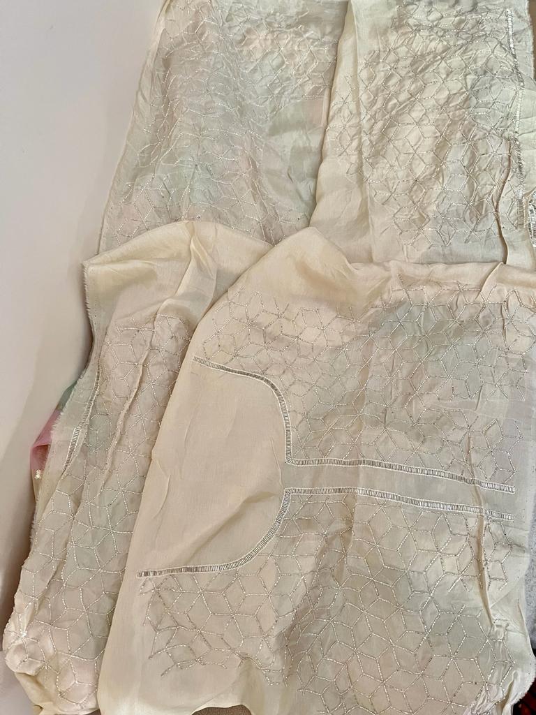 Multi saree organza weaving zari saree - Saffronfashionindia