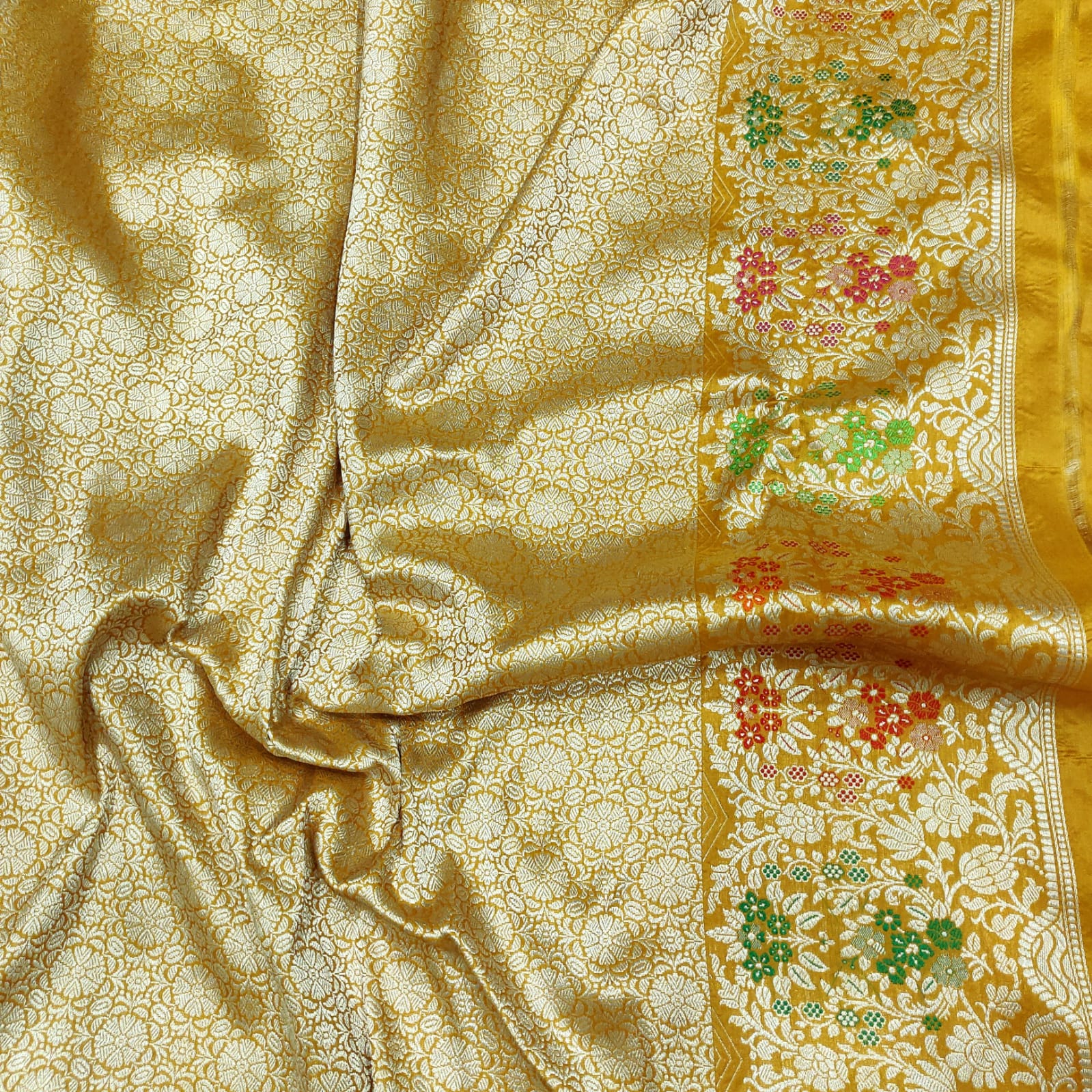 Linasha exclusive kora handwoven saree - Saffronfashionindia