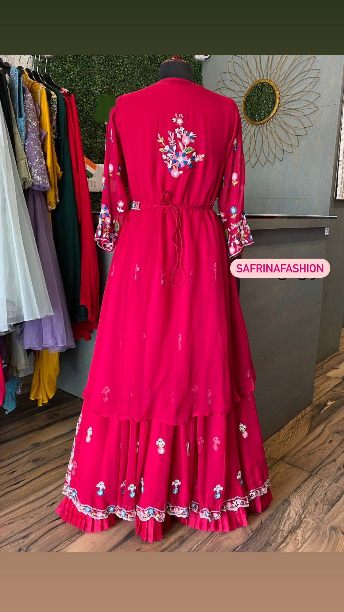 Romila gorgette dress - Saffronfashionindia
