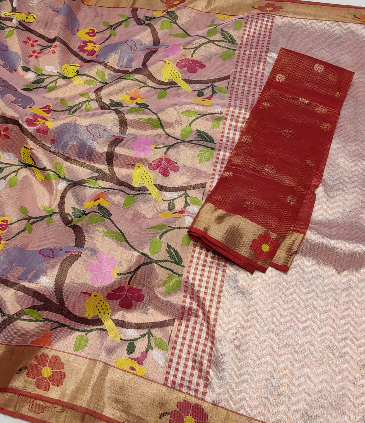 Rivaaz indian zari kota saree - Saffronfashionindia