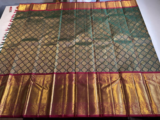 Kanjivaram silk rich sarees - Saffronfashionindia