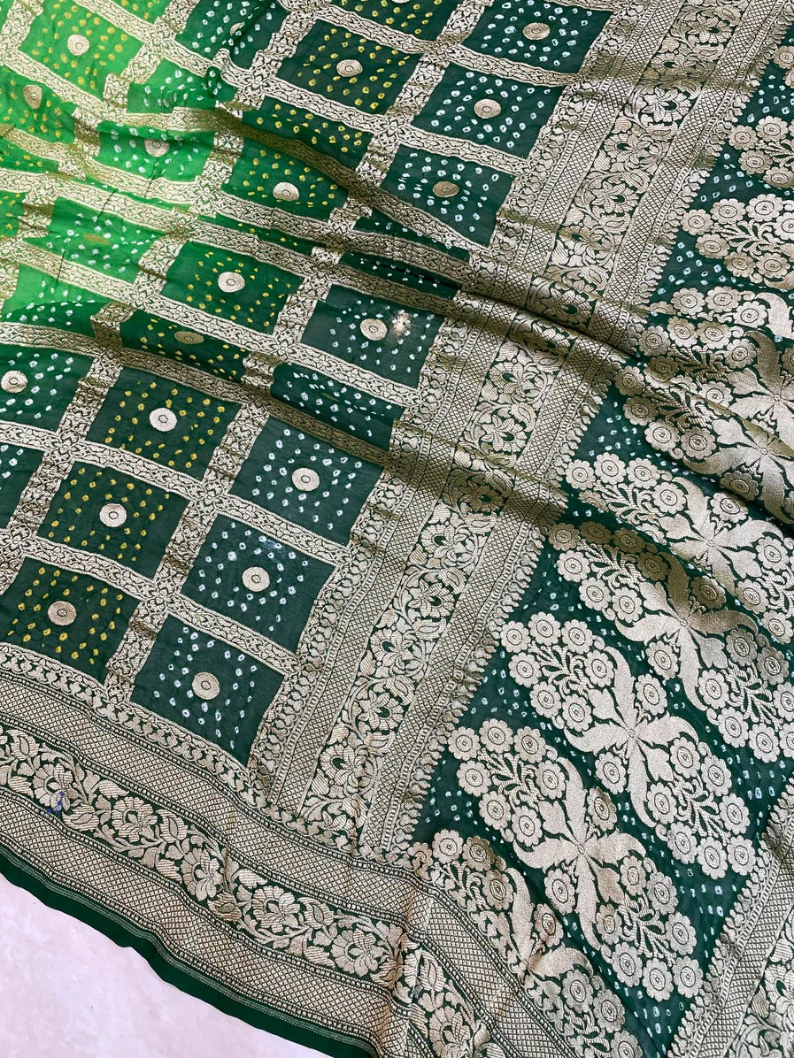 Mariah gorgette Banarsi sarees - Saffronfashionindia