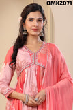 Pink beautiful digital Anarkali dress