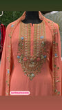 Peach beautiful wedding salwar kameez