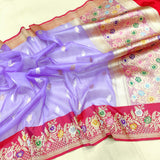 Naveena kora handwoven silk sarees