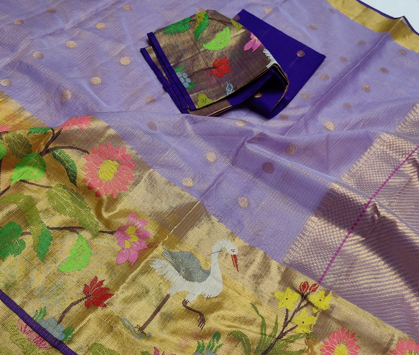 Nihad tissue zari kota saree - Saffronfashionindia