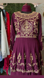 Manya gorgette peplum dress