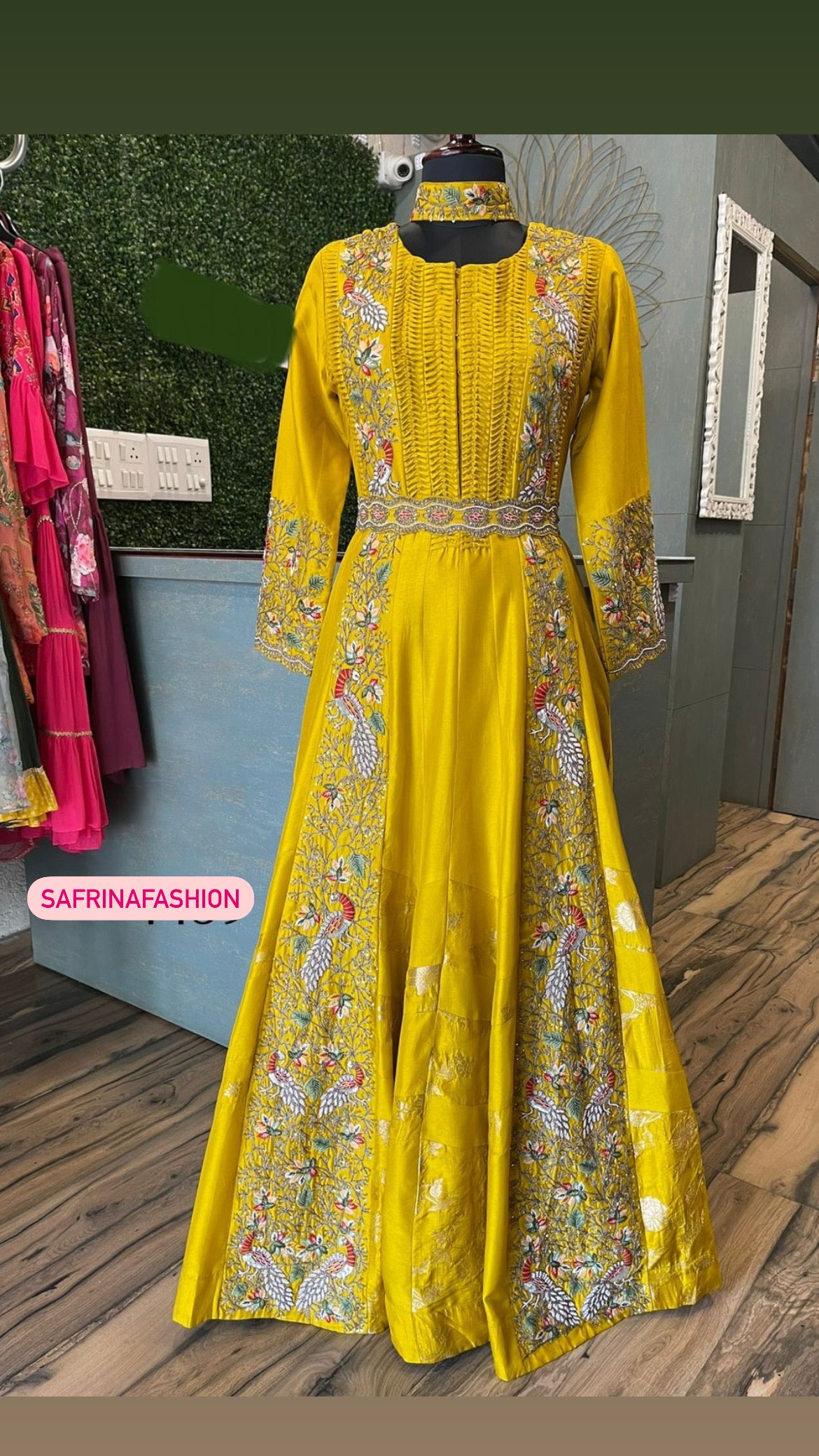 Peacock inspired beautiful bridesmaid dress - Saffronfashionindia