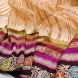 Mivika handwoven kora kadwa saree