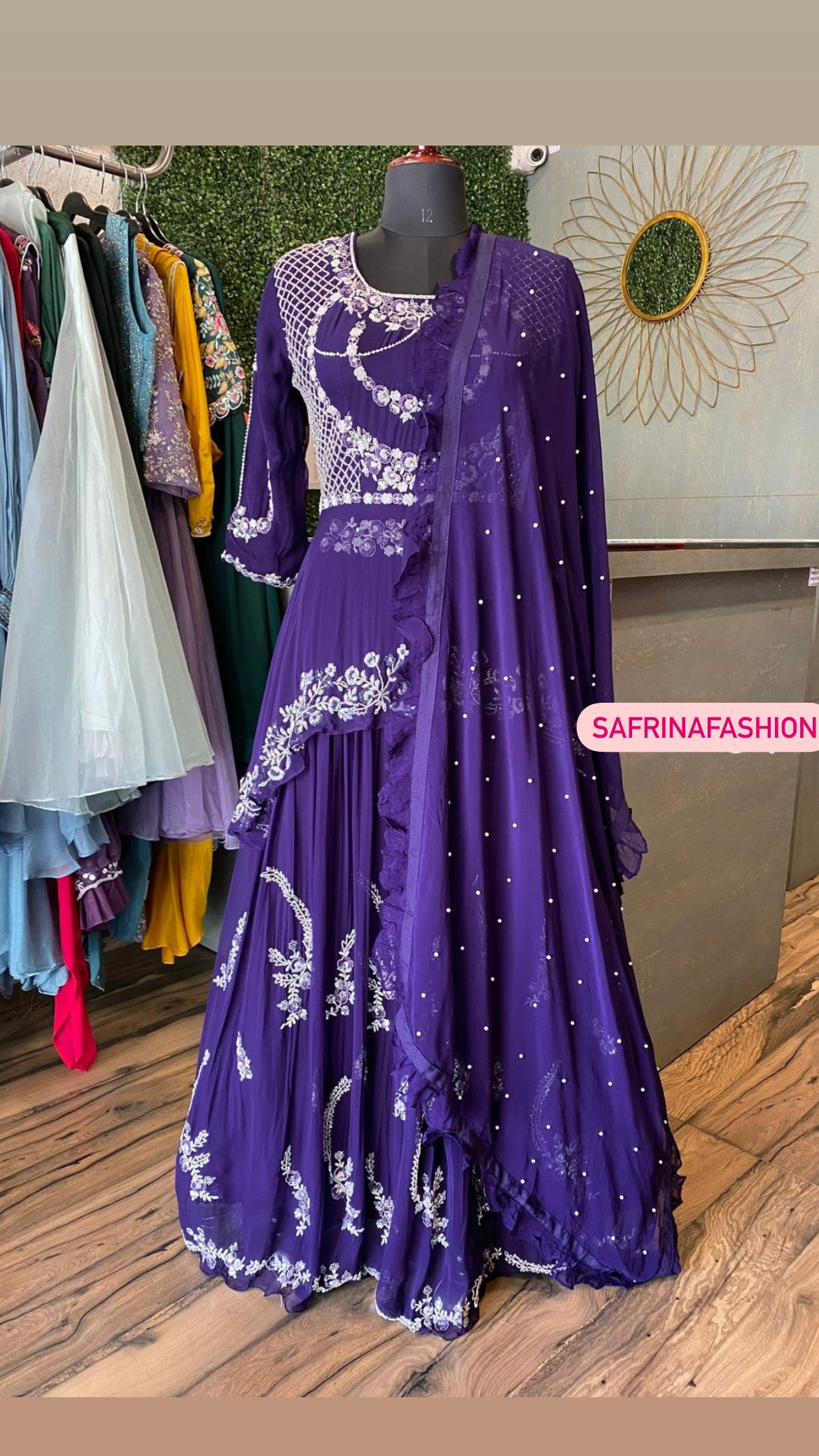 Parish long gown reception gown - Saffronfashionindia
