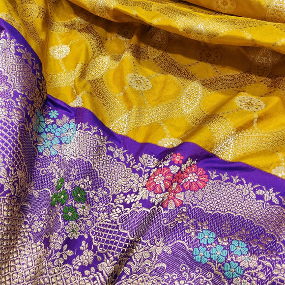 Urfi Katan silk handwoven zari saree