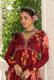 Maroon floral dress salwar kameez