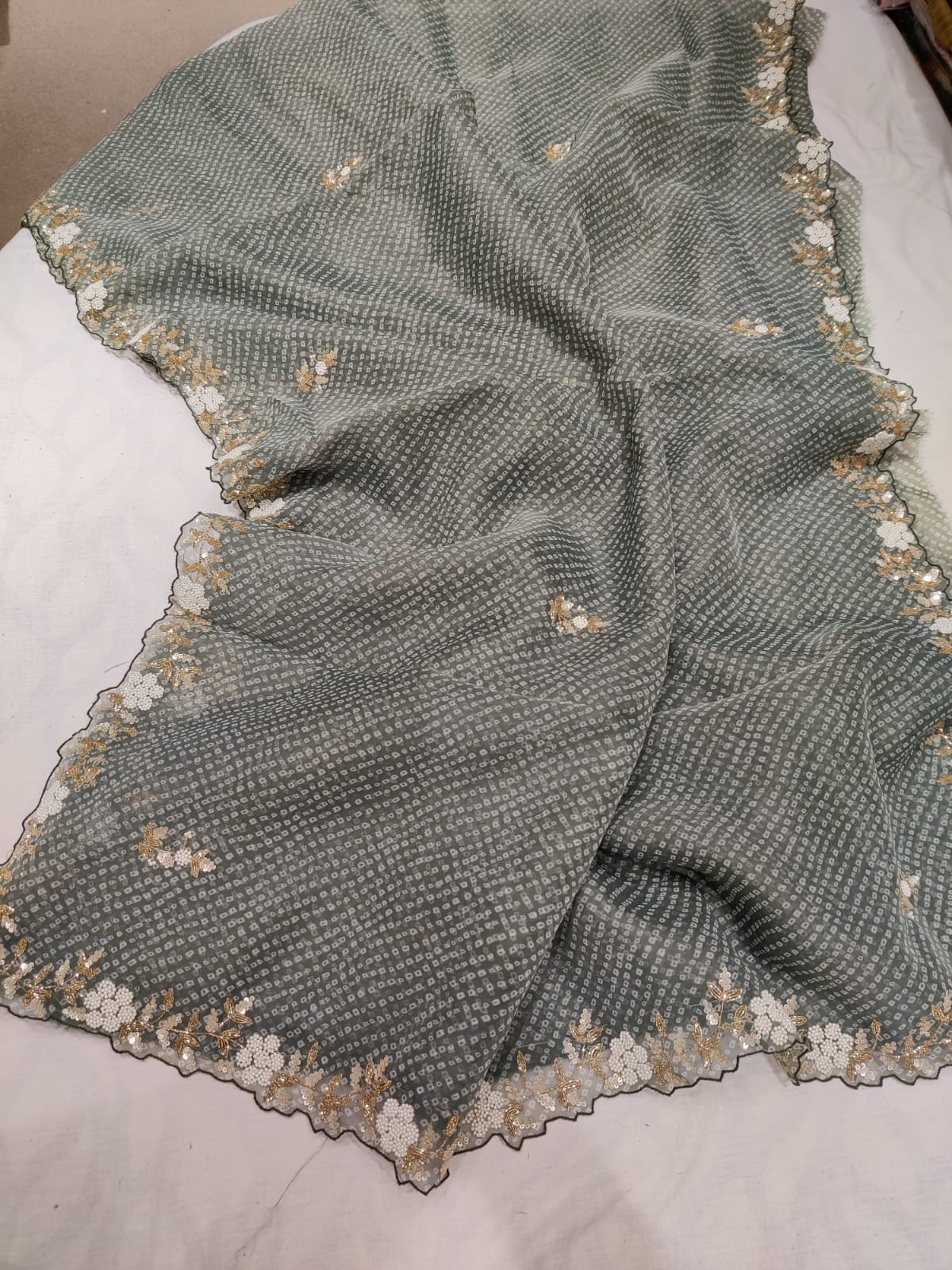 Susil pearl organza saree - Saffronfashionindia