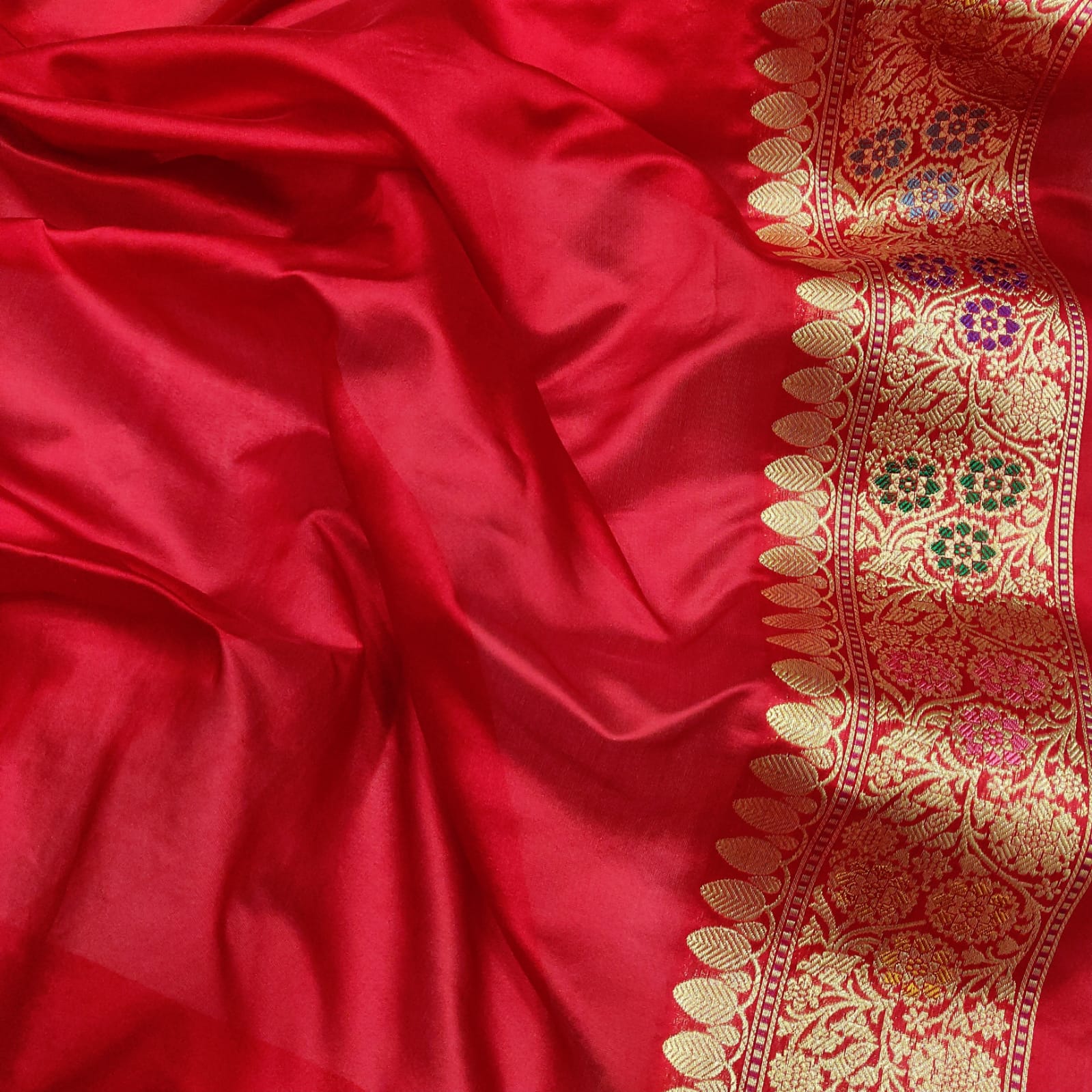 Royal handwoven kadwa kora saree - Saffronfashionindia