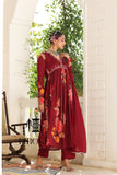 Maroon floral dress salwar kameez