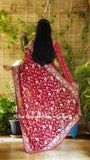 Leela red Parsi inspired saree