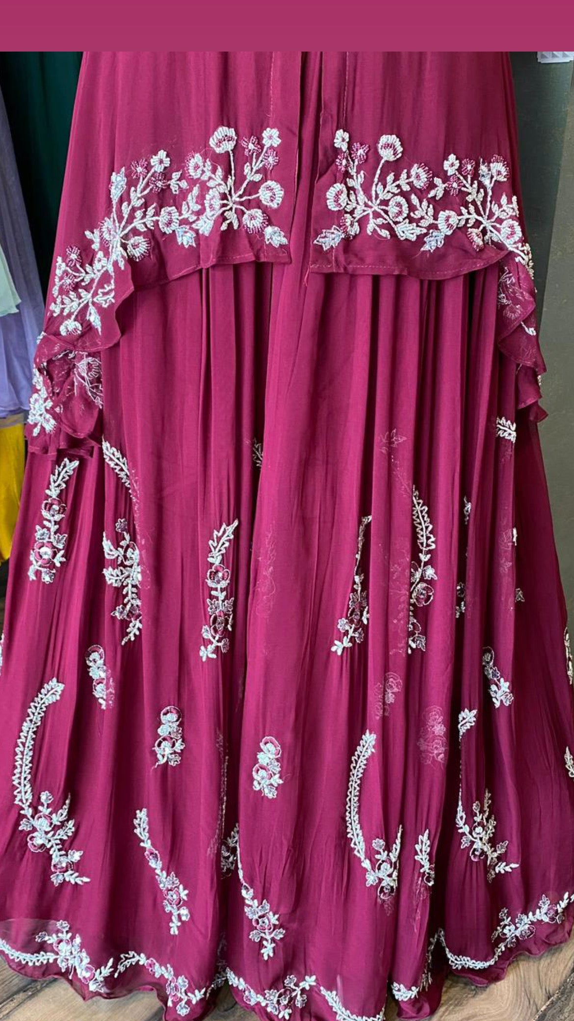 Nishad embroidered gown bridal dress - Saffronfashionindia