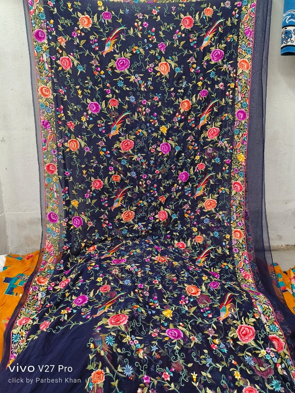 Rosila Authentic Parsi gara saree - Saffronfashionindia