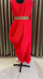 Red hot beauty indoweatern draping dress