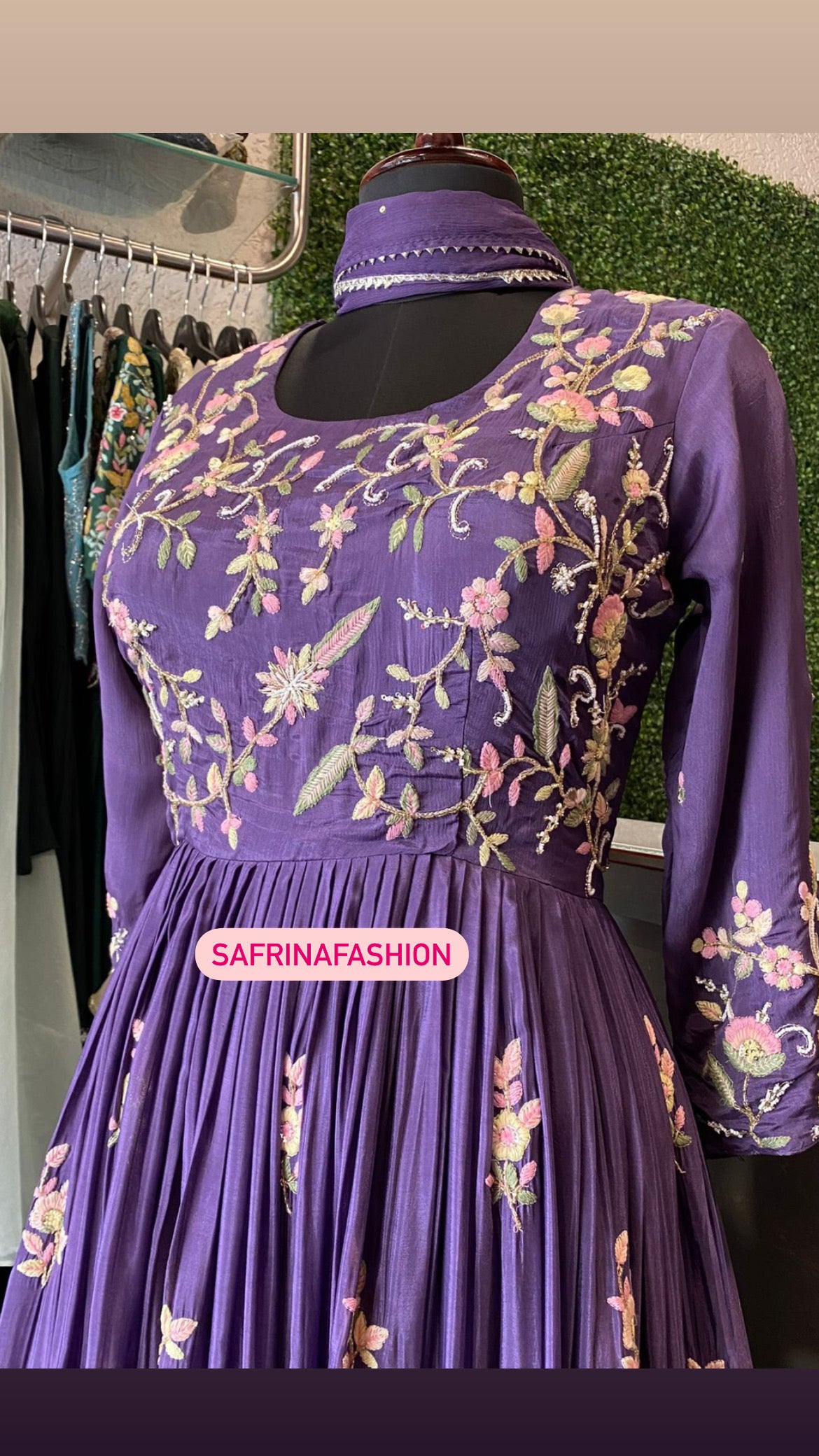 Sheema gown partywear gown - Saffronfashionindia