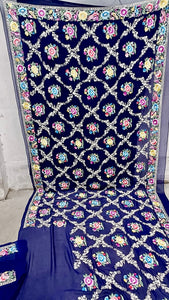 Royal floral Parsi gara saree