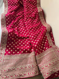 Kaisha Banarsi khaddi gorgette sari