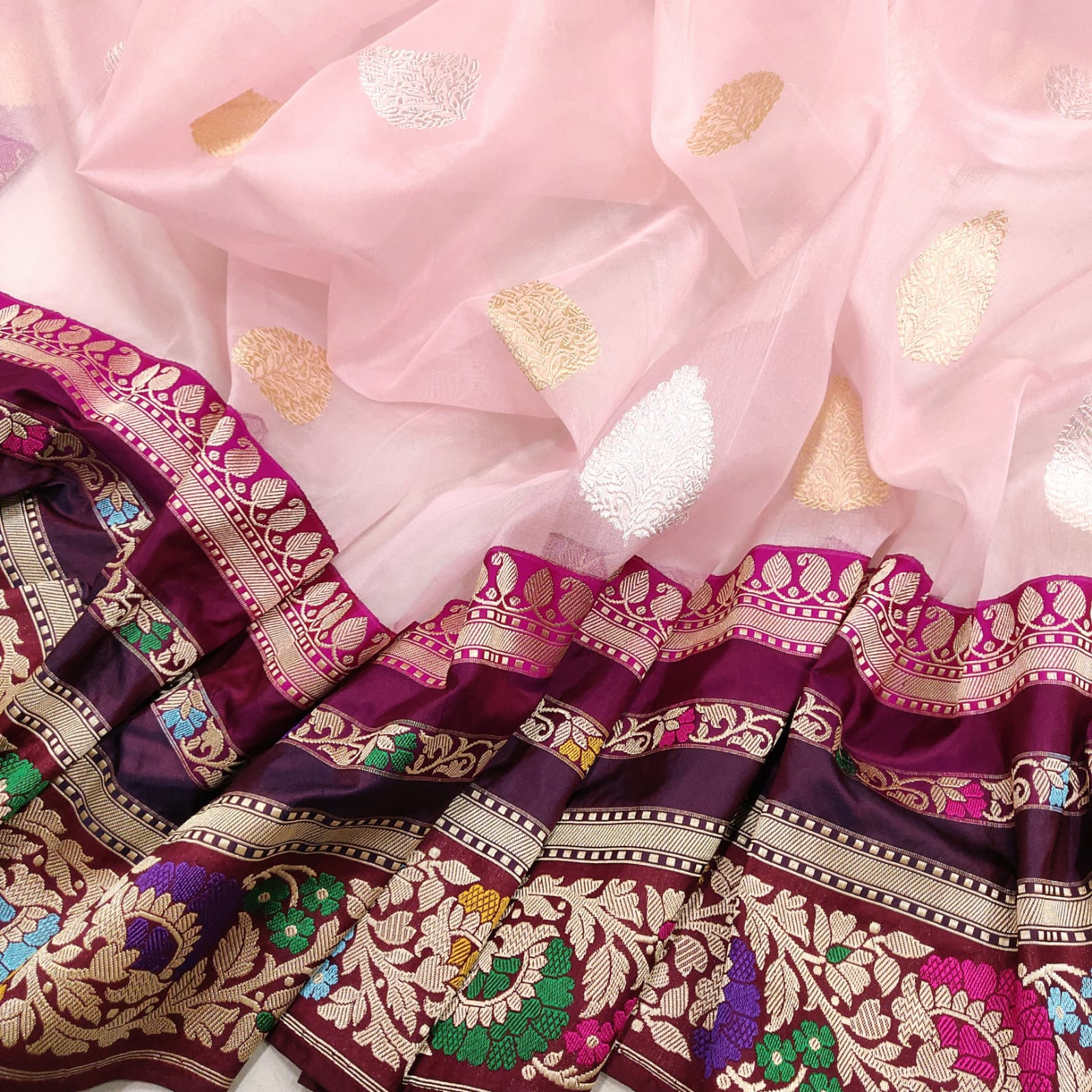 Pini kora exclusive saree - Saffronfashionindia