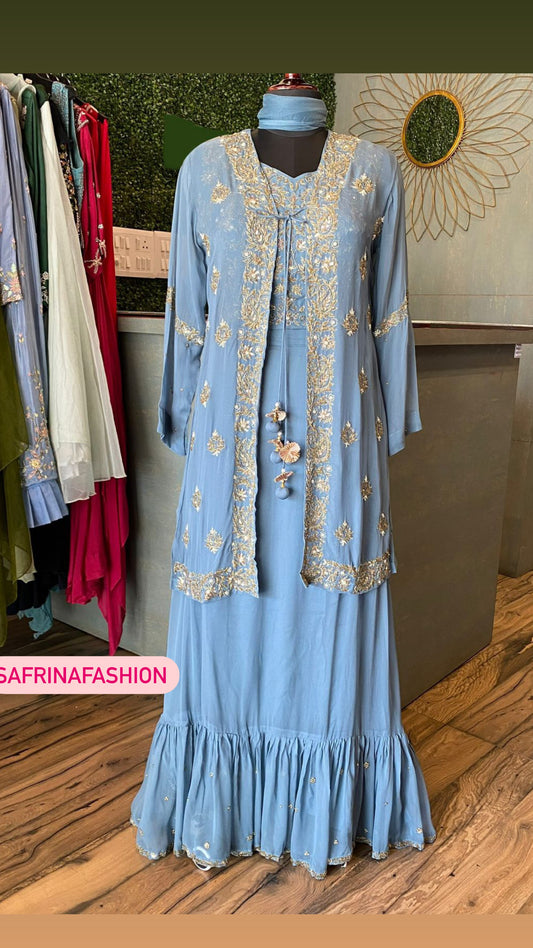 Asmani kurta dress - Saffronfashionindia