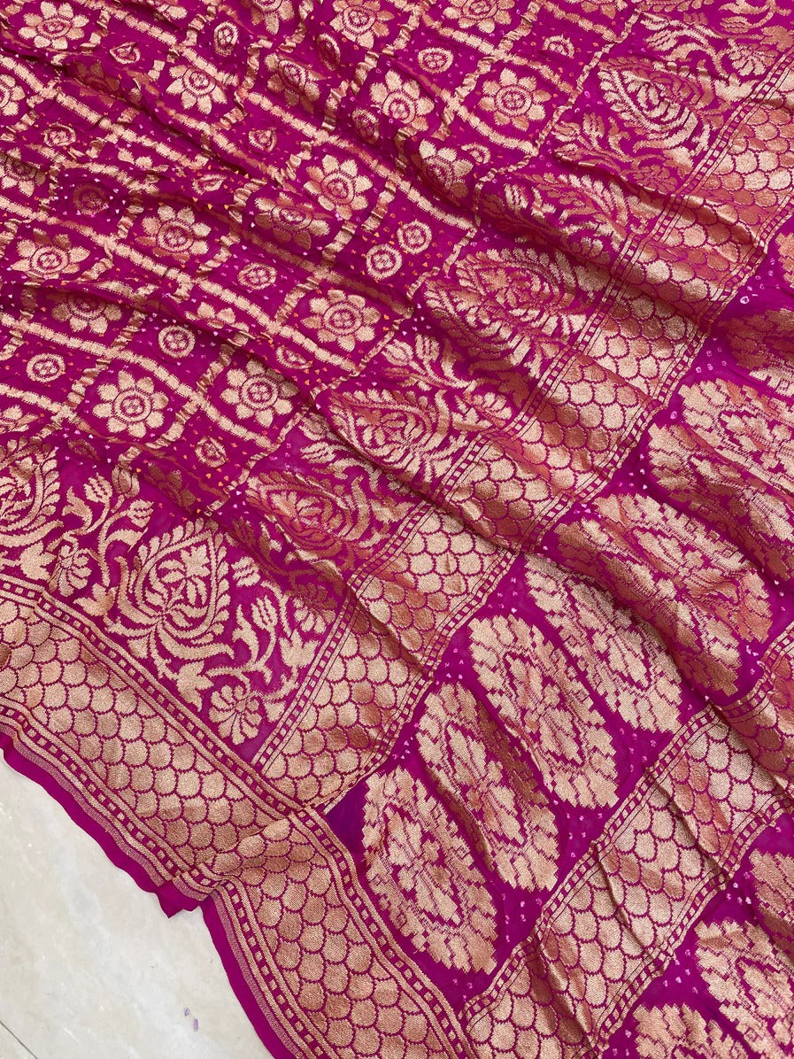 Mariah gorgette Banarsi sarees - Saffronfashionindia