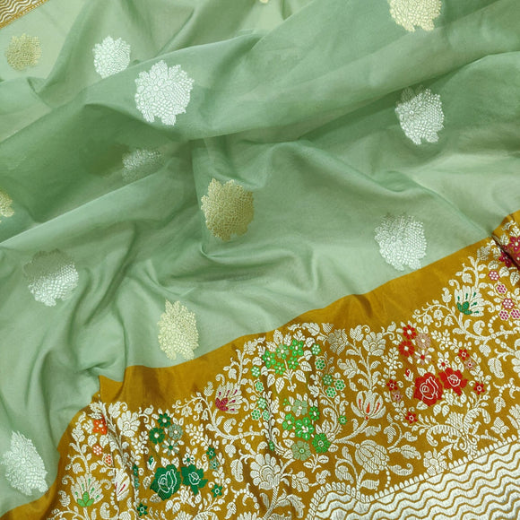 Linasha exclusive kora handwoven saree