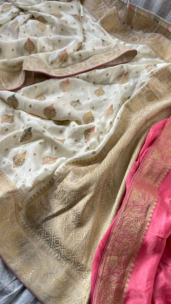 Arvoo khaddi gorgette indian sari