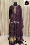 Royal ramp inspired gajji silk dress gown