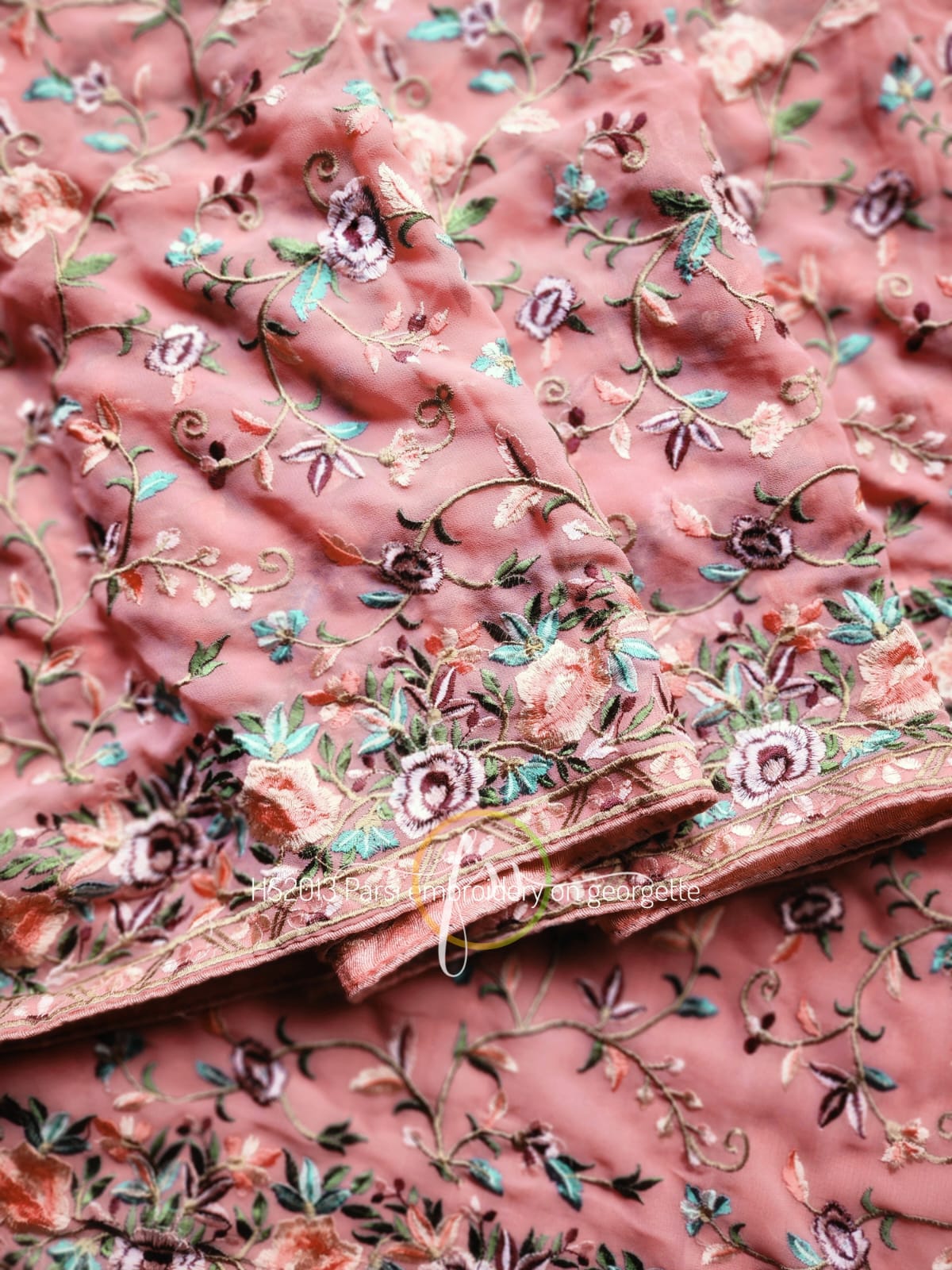 Karva parsi inspired gorgette saree - Saffronfashionindia