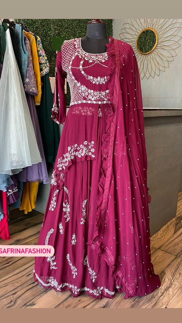 Nishad embroidered gown bridal dress