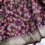 Gulpanaz handwoven Katan silk saree