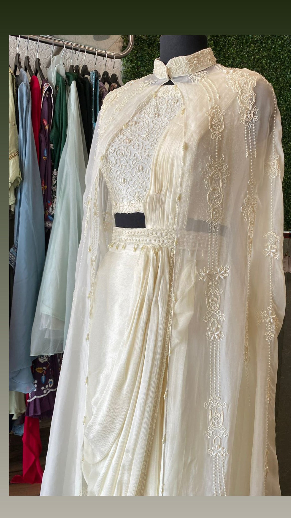 Angel pearl Indowestern dress - Saffronfashionindia